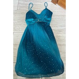 Taboo Teal Formal Dress